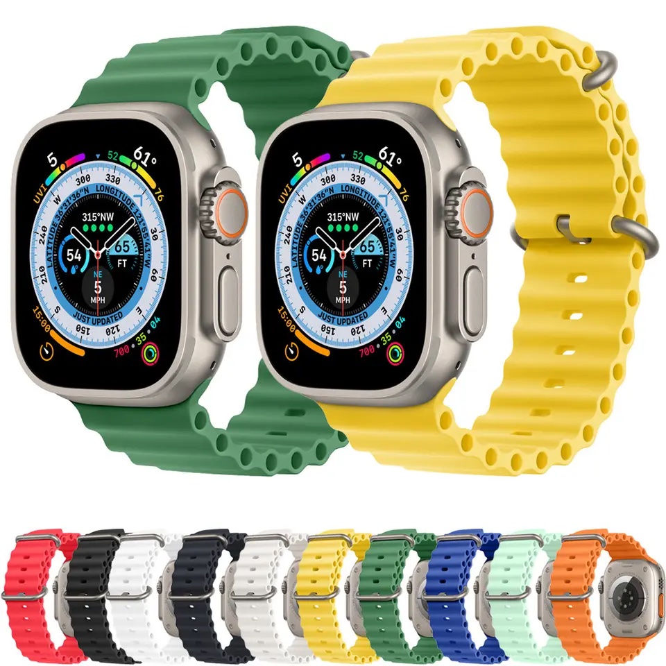 Apple Watch - Ocean Loop Armband Ersatz Band für Apple Watch 3 4 5 6 7 8 9 SE...