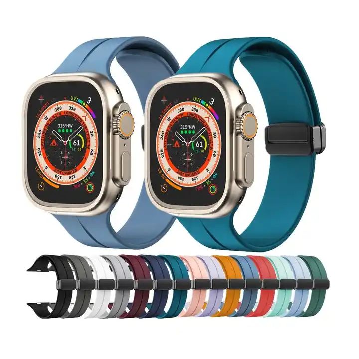 Apple Watch - Silikon Armband mit Magnetverschluss Armband Ersatz Band für Ap...